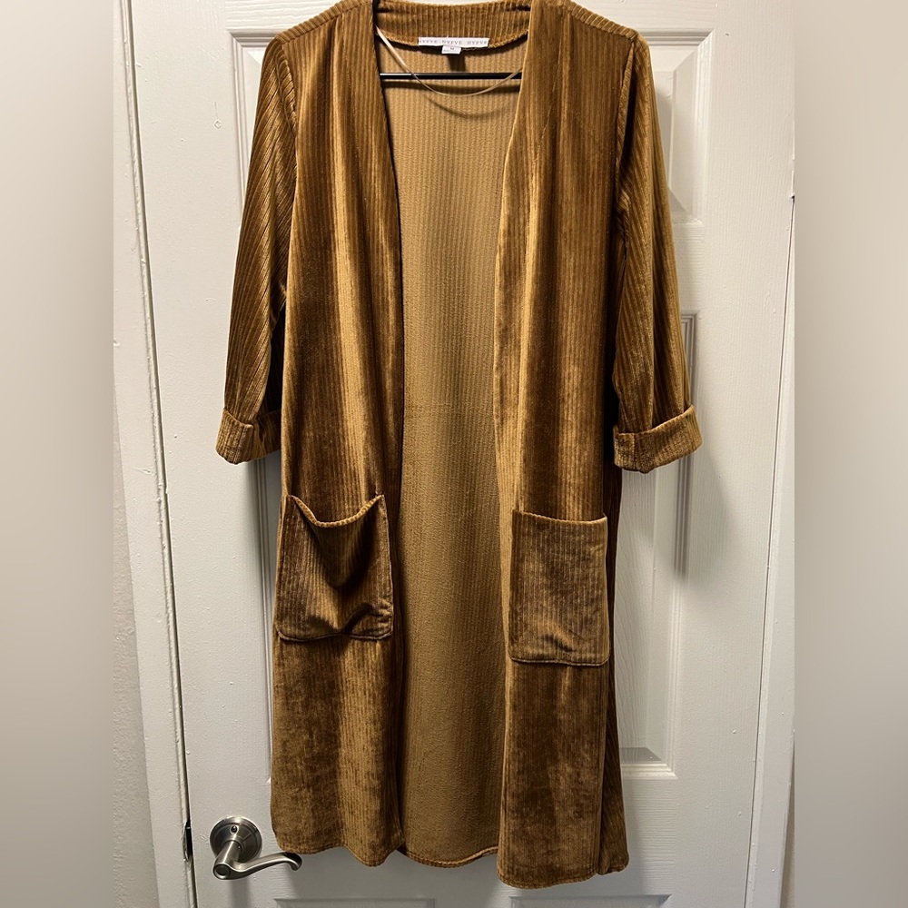 Velvet Brown Long Coat